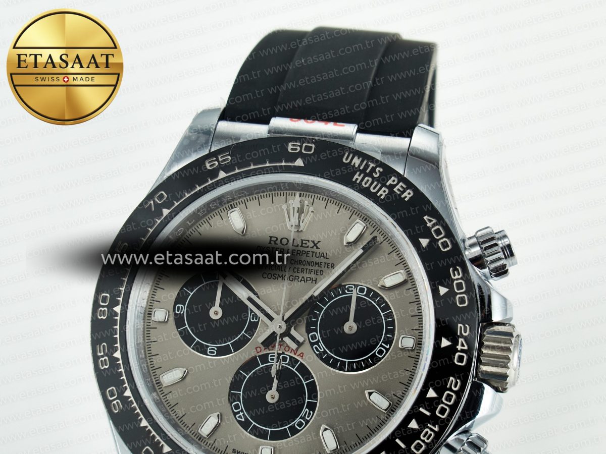 Rolex Daytona 116519 QF 1:1 Best Edition Grey/Black Dial on Oysterflex Strap SH4130 V11（Gain Weight） - Görsel 10