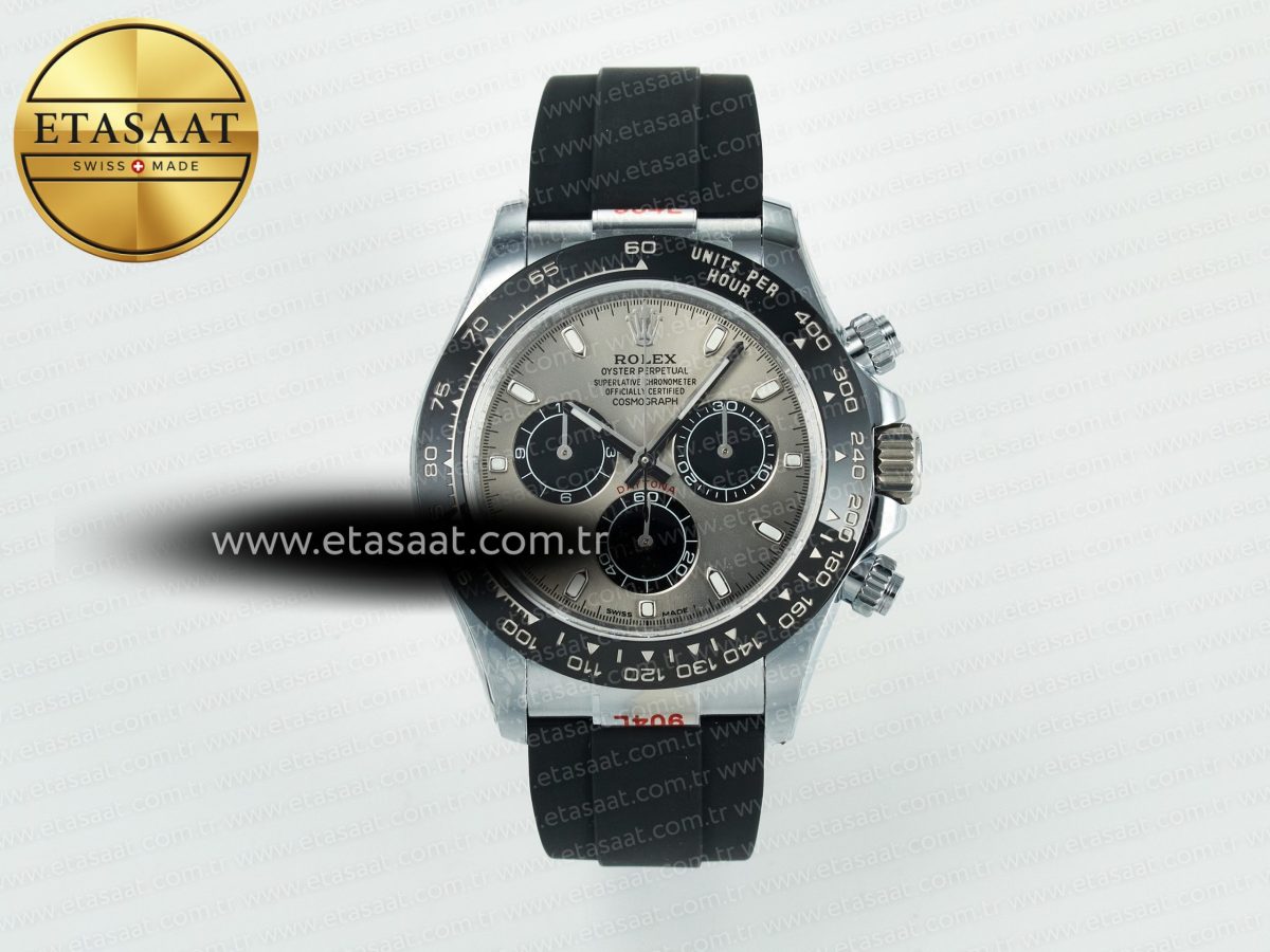 Rolex Daytona 116519 QF 1:1 Best Edition Grey/Black Dial on Oysterflex Strap SH4130 V11（Gain Weight） - Görsel 3