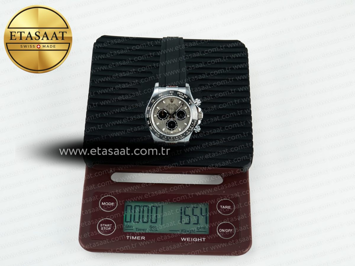 Rolex Daytona 116519 QF 1:1 Best Edition Grey/Black Dial on Oysterflex Strap SH4130 V11（Gain Weight） - Görsel 34