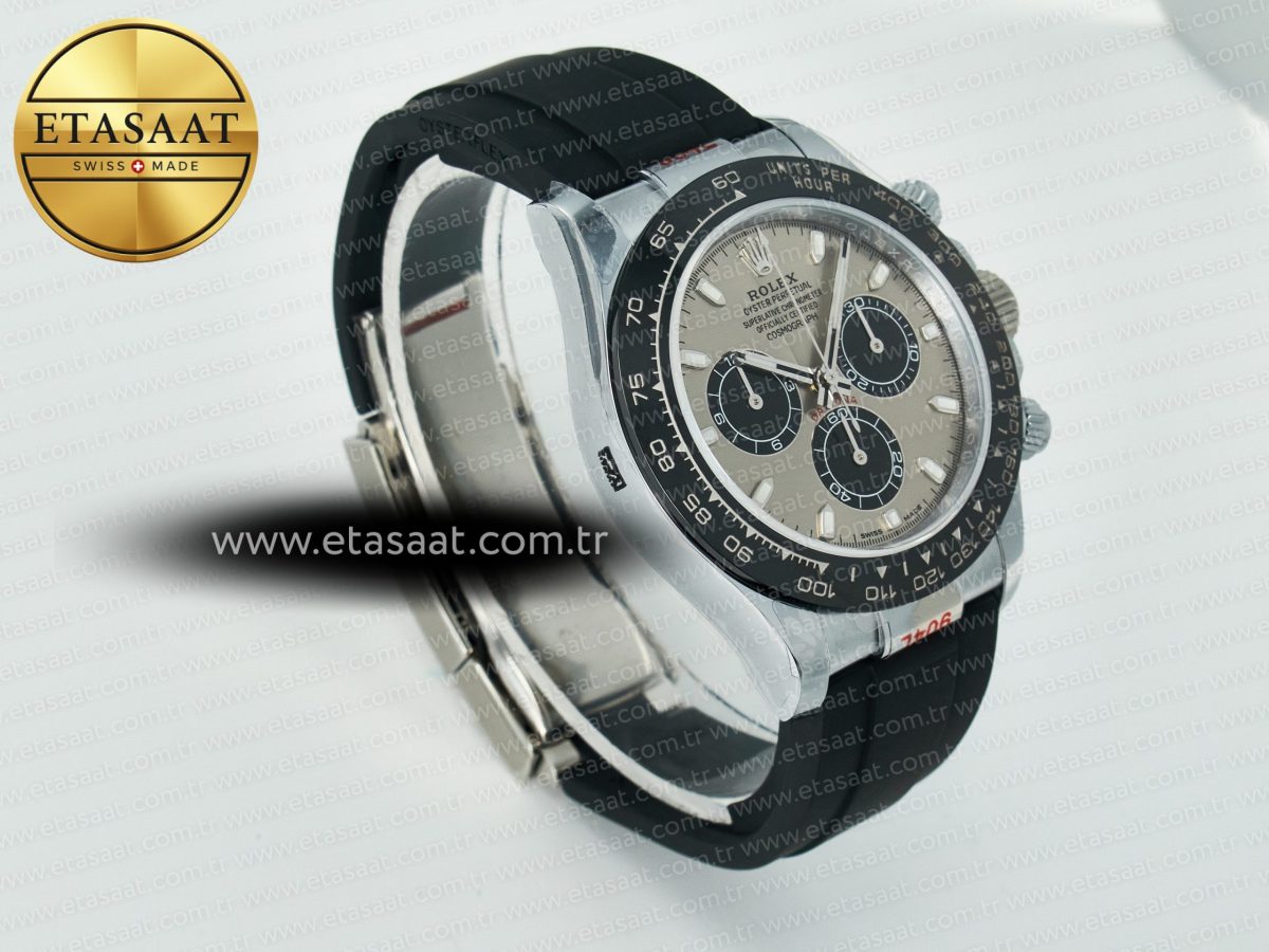 Rolex Daytona 116519 QF 1:1 Best Edition Grey/Black Dial on Oysterflex Strap SH4130 V11（Gain Weight） - Görsel 5
