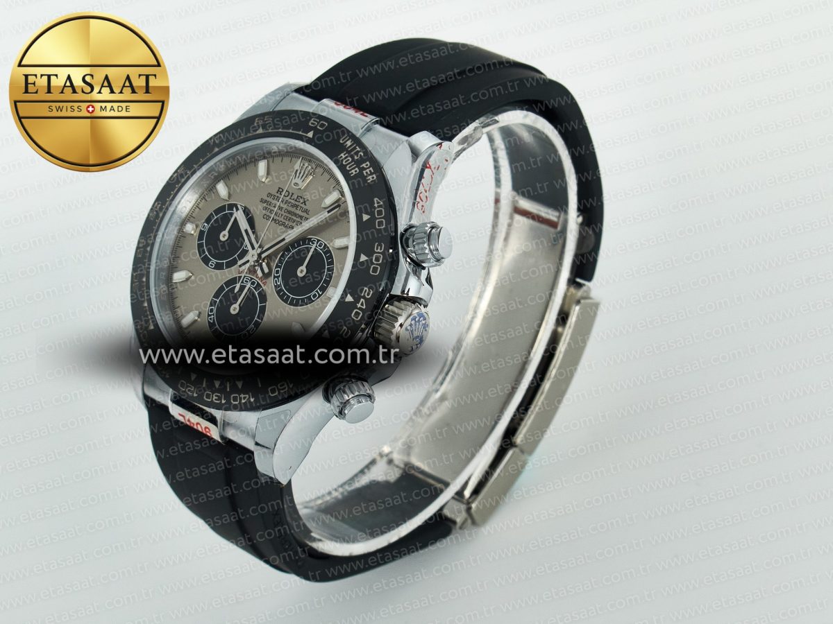 Rolex Daytona 116519 QF 1:1 Best Edition Grey/Black Dial on Oysterflex Strap SH4130 V11（Gain Weight） - Görsel 6