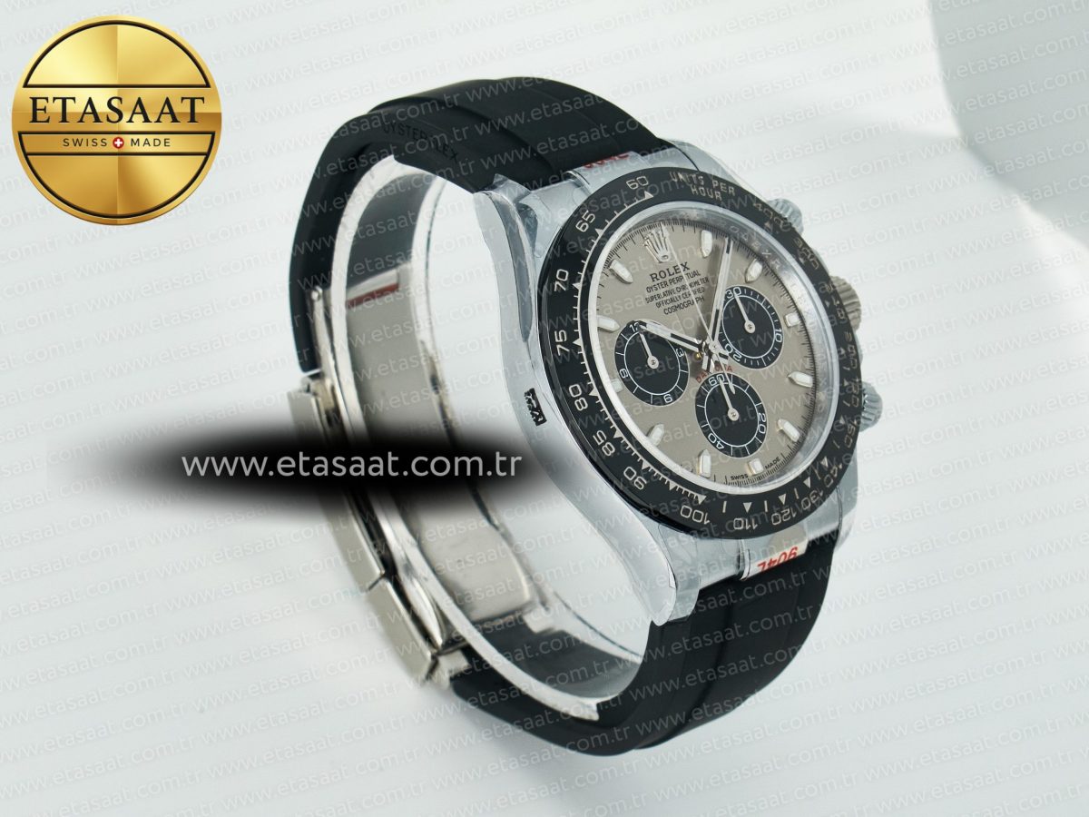 Rolex Daytona 116519 QF 1:1 Best Edition Grey/Black Dial on Oysterflex Strap SH4130 V11（Gain Weight） - Görsel 7