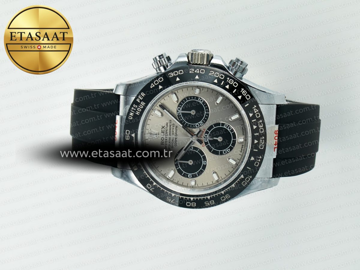 Rolex Daytona 116519 QF 1:1 Best Edition Grey/Black Dial on Oysterflex Strap SH4130 V11（Gain Weight） - Görsel 8