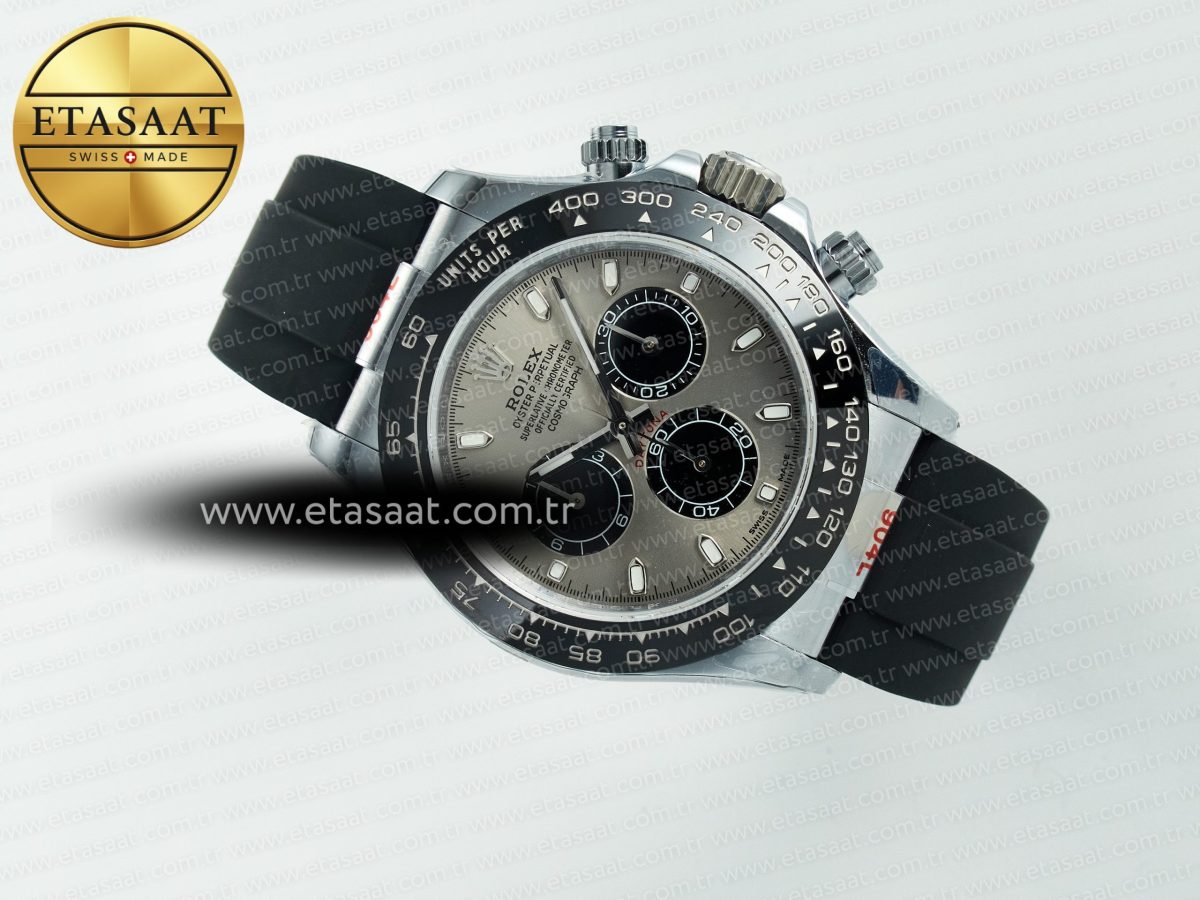 Rolex Daytona 116519 QF 1:1 Best Edition Grey/Black Dial on Oysterflex Strap SH4130 V11（Gain Weight） - Görsel 9