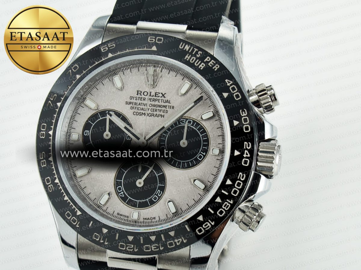 Rolex Daytona 116519 QF 1:1 Best Edition Meteorite Dial on Oysterflex Strap SH4130 V11（Gain Weight） - Görsel 10