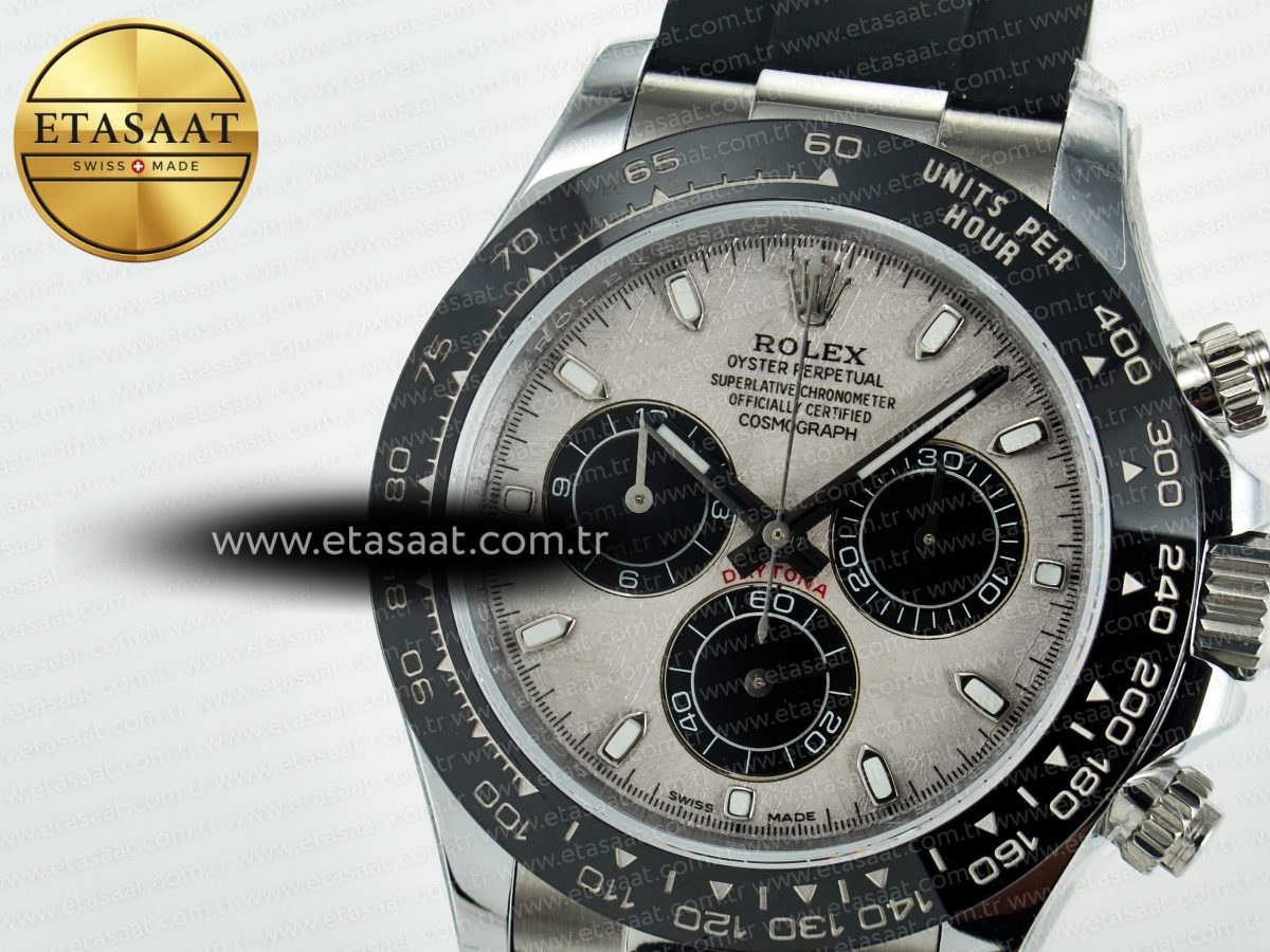 Rolex Daytona 116519 QF 1:1 Best Edition Meteorite Dial on Oysterflex Strap SH4130 V11（Gain Weight） - Görsel 12