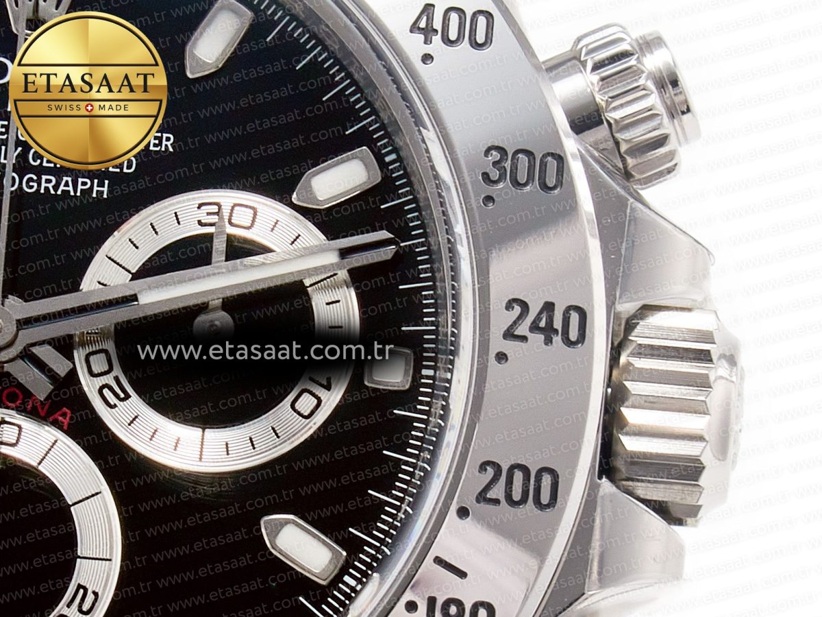 Rolex Daytona 116520 Clean 1:1 Best Edition 904L SS Case and Bracelet Black Dial SA4130 V3 - Görsel 12