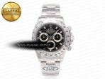 Rolex Daytona 116520 Clean 1:1 Best Edition 904L SS Case and Bracelet Black Dial SA4130 V3 - Görsel 3