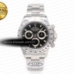 Rolex Daytona 116520 Clean Siyah Kadran SA4130 V3 Eta Saat - Görsel 3 - 1:1 Süper Klon Saat