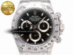 Rolex Daytona 116520 Clean 1:1 Best Edition 904L SS Case and Bracelet Black Dial SA4130 V3 - Görsel 4