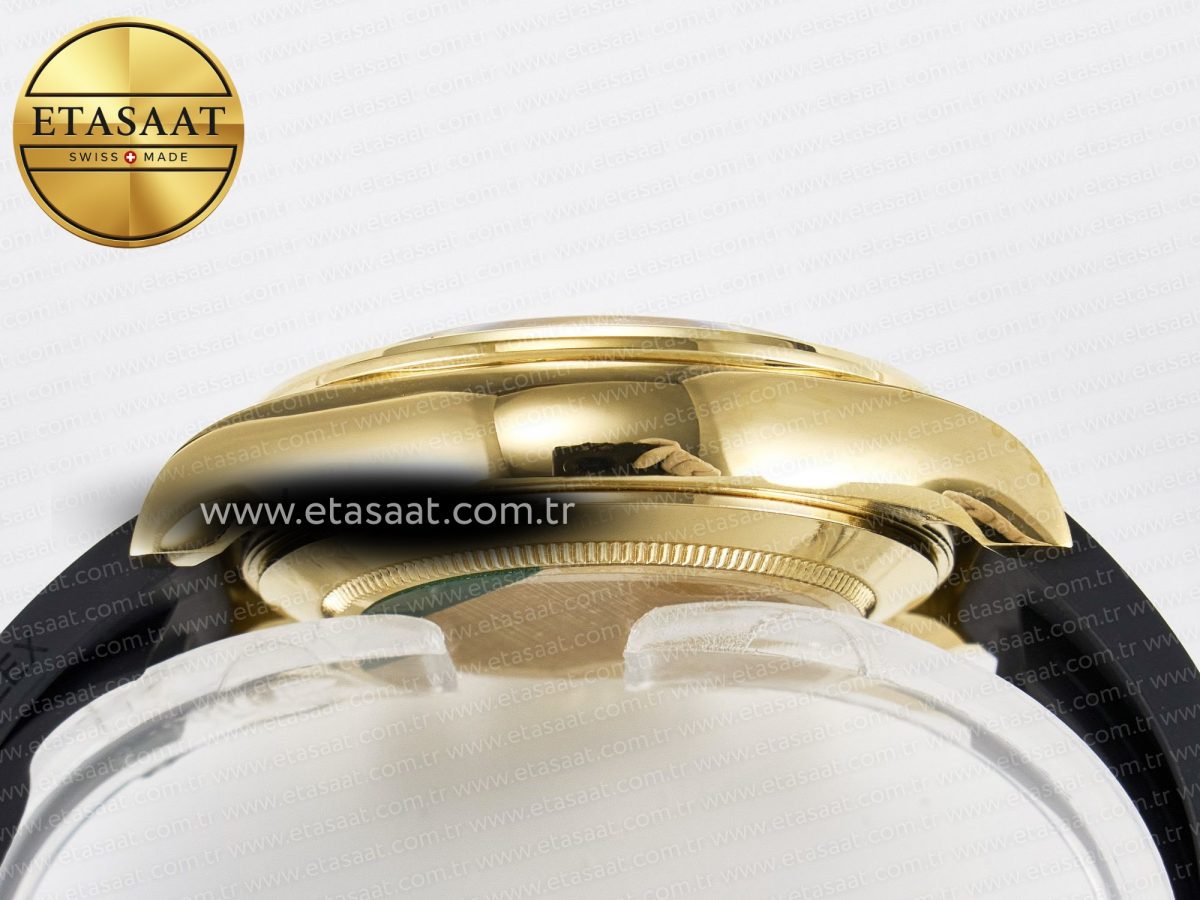 Rolex Daytona 116588 Best Edition 904L YG Black Diamonds Dial on Black Rubber Strap SA4130 - Görsel 14