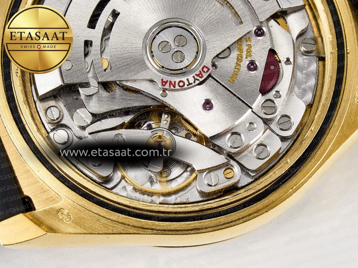 Rolex Daytona 116588 Best Edition 904L YG Black Diamonds Dial on Black Rubber Strap SA4130 - Görsel 23