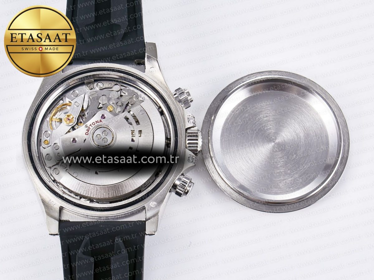 Rolex Daytona 116589 TBR “Eye of the Tiger” Clean 1:1 Best Edition 904L SS Black Diamonds Dial on Black Rubber Strap SA4130 - Görsel 18