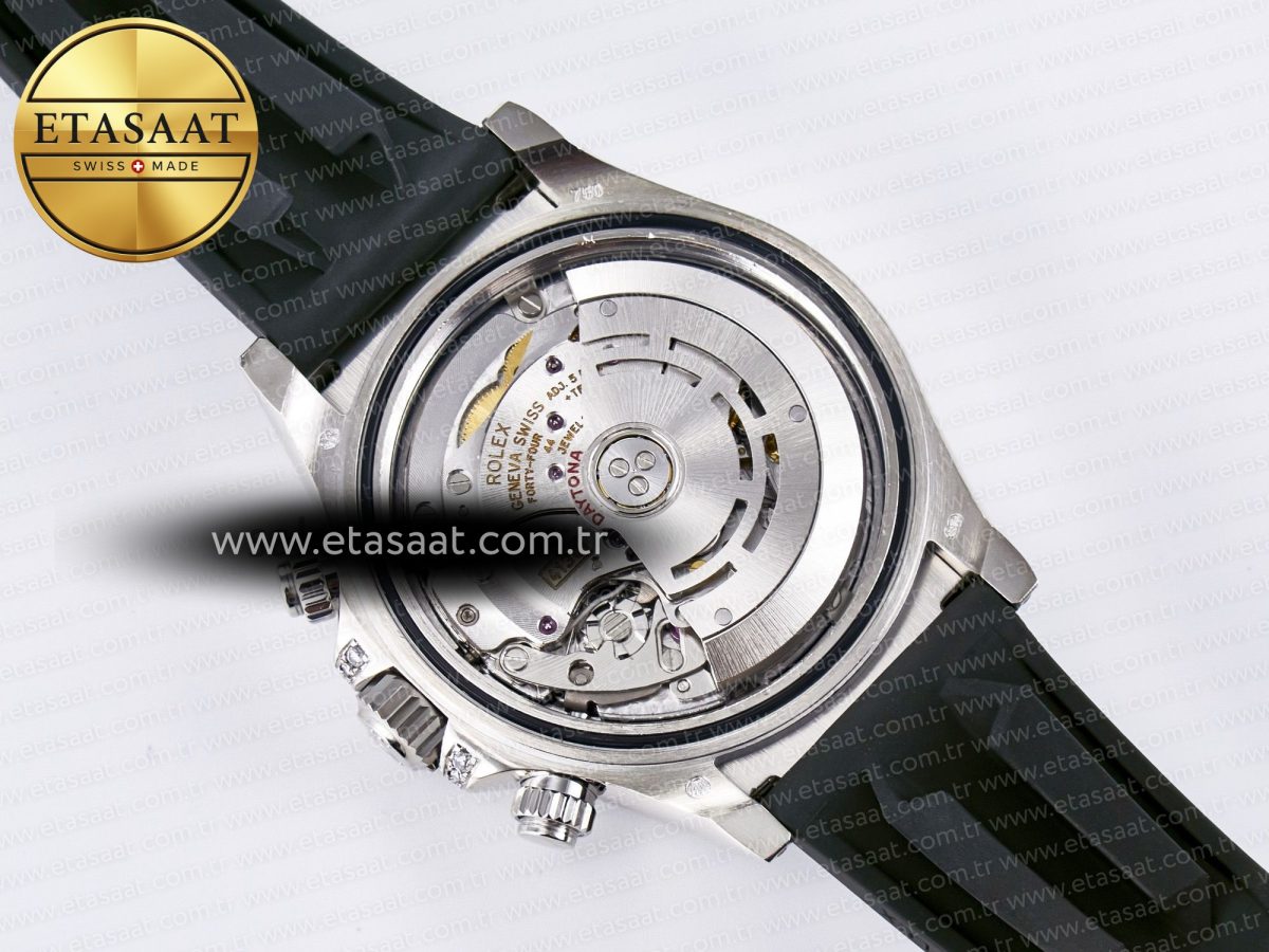 Rolex Daytona 116589 TBR “Eye of the Tiger” Clean 1:1 Best Edition 904L SS Black Diamonds Dial on Black Rubber Strap SA4130 - Görsel 19