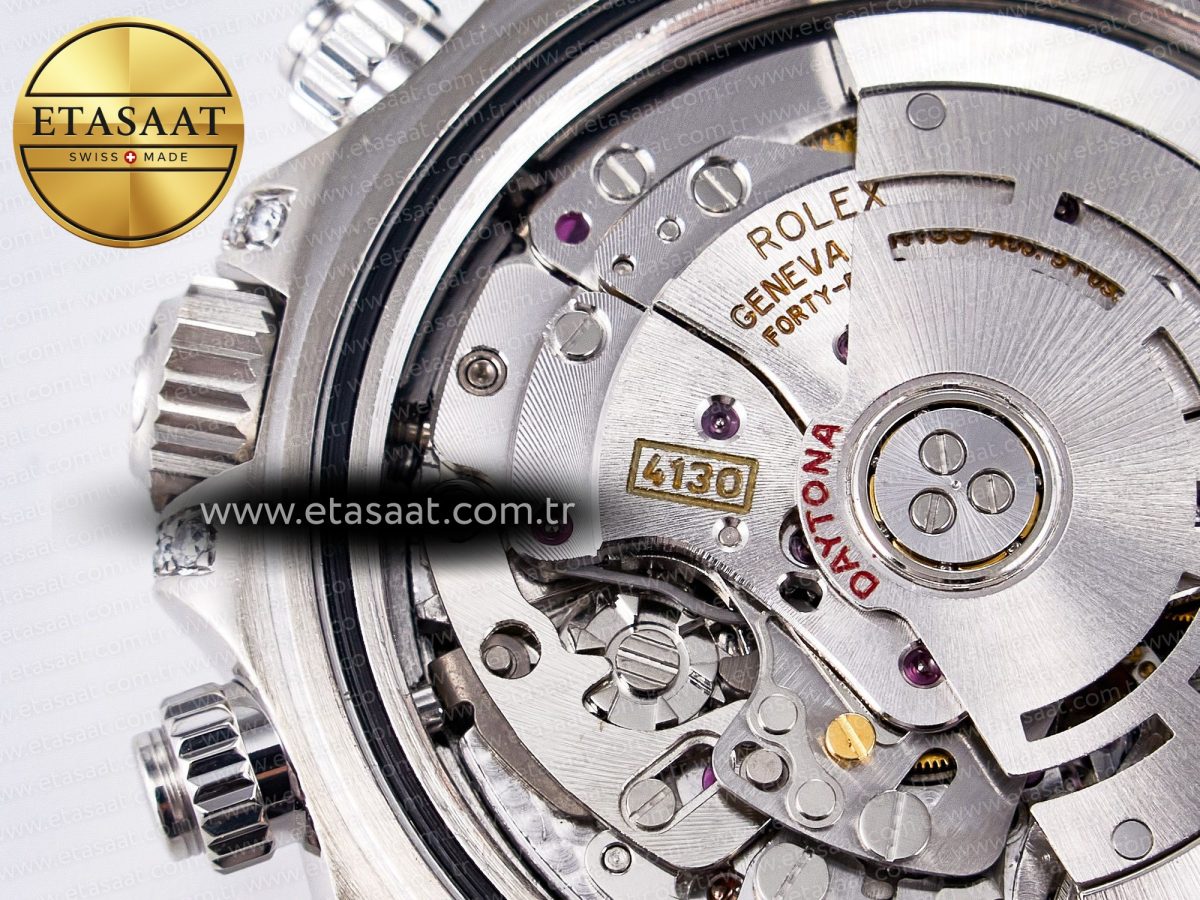 Rolex Daytona 116589 TBR “Eye of the Tiger” Clean 1:1 Best Edition 904L SS Black Diamonds Dial on Black Rubber Strap SA4130 - Görsel 22