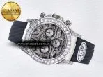 Rolex Daytona 116589 TBR “Eye of the Tiger” Clean 1:1 Best Edition 904L SS Black Diamonds Dial on Black Rubber Strap SA4130 - Görsel 8