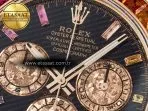 Rolex Daytona 116595 RBOW Clean RG 1:1 Best Edition 904L Rainbow Black Diamonds Dial on Black Rubber Strap SA4130 - Görsel 11