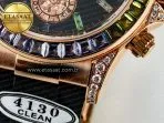 Rolex Daytona 116595 RBOW Clean RG 1:1 Best Edition 904L Rainbow Black Diamonds Dial on Black Rubber Strap SA4130 - Görsel 14