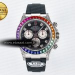 Rolex Daytona 116599 Siyah Pırlantalı SA4130 Eta Saat - Görsel 3 - 1:1 Süper Klon Saat