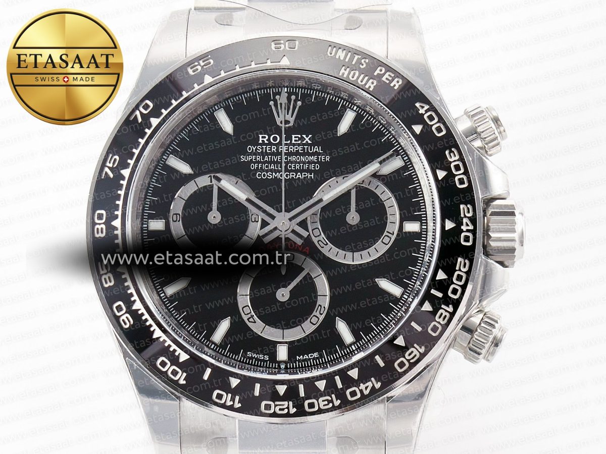 Rolex Daytona 126500 Clean 1:1 Best Edition 904L SS Case and Bracelet Black Dial SH4131 - Görsel 4