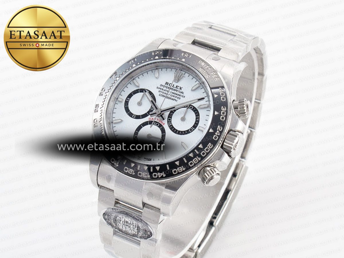 Rolex Daytona 126500 Panda Clean 1:1 Best Edition 904L SS Case and Bracelet White Dial SH4131 - Görsel 1