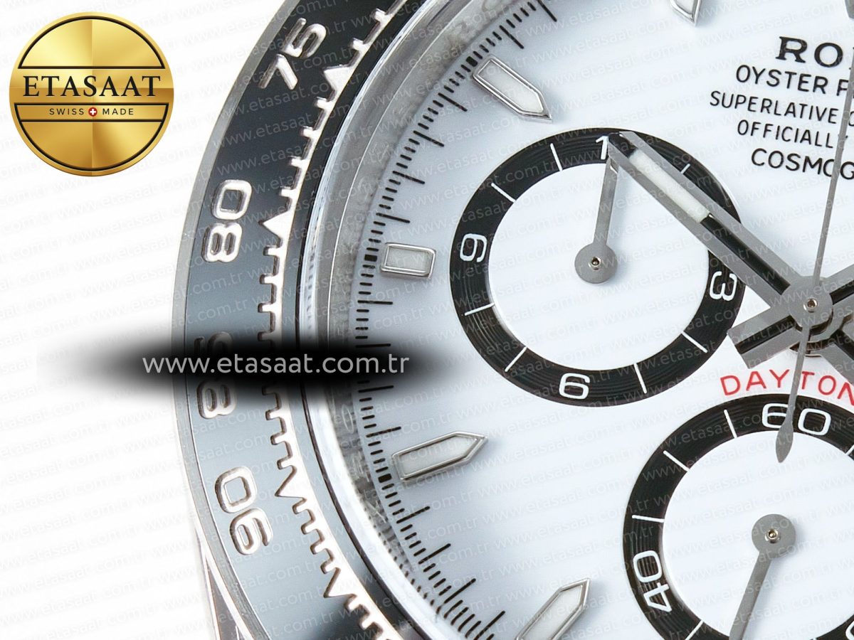 Rolex Daytona 126500 Panda Clean 1:1 Best Edition 904L SS Case and Bracelet White Dial SH4131 - Görsel 10