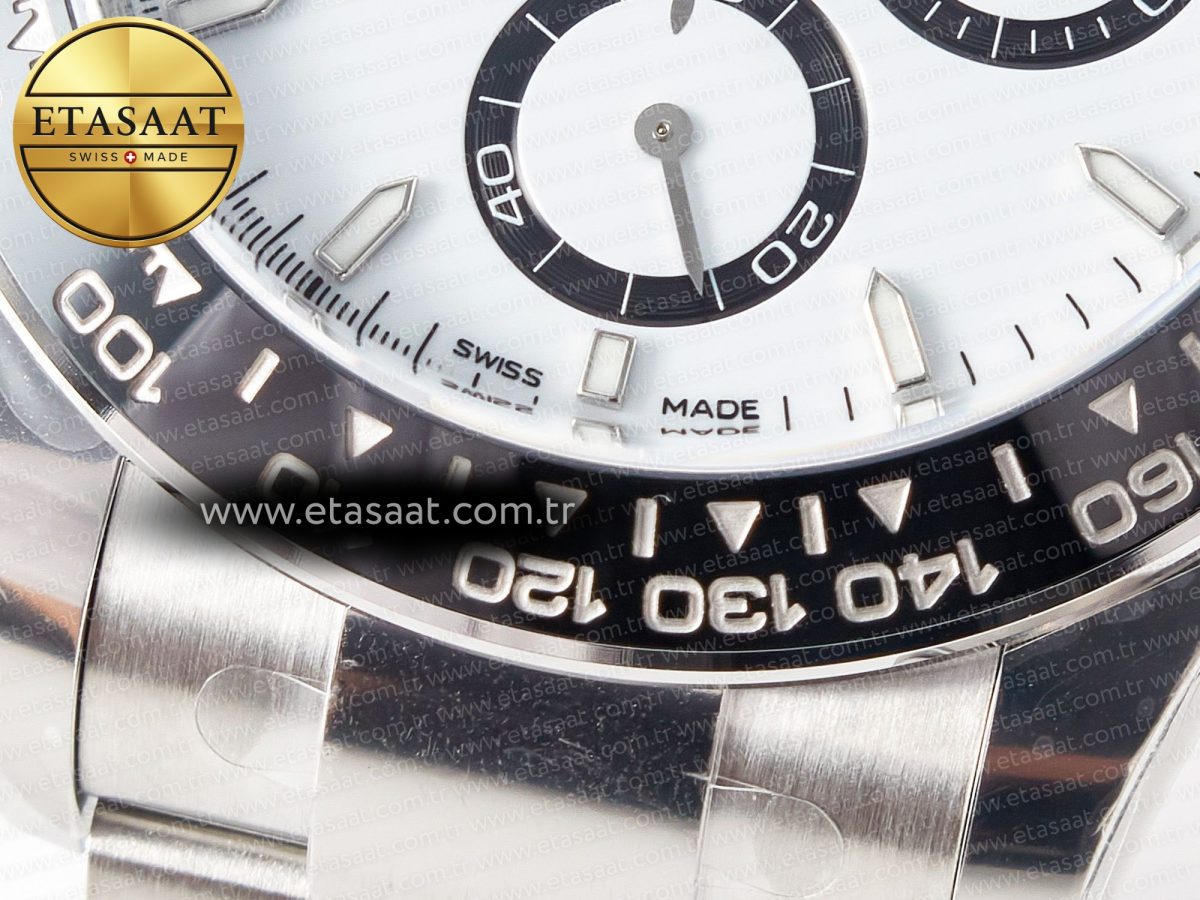 Rolex Daytona 126500 Panda Clean 1:1 Best Edition 904L SS Case and Bracelet White Dial SH4131 - Görsel 13