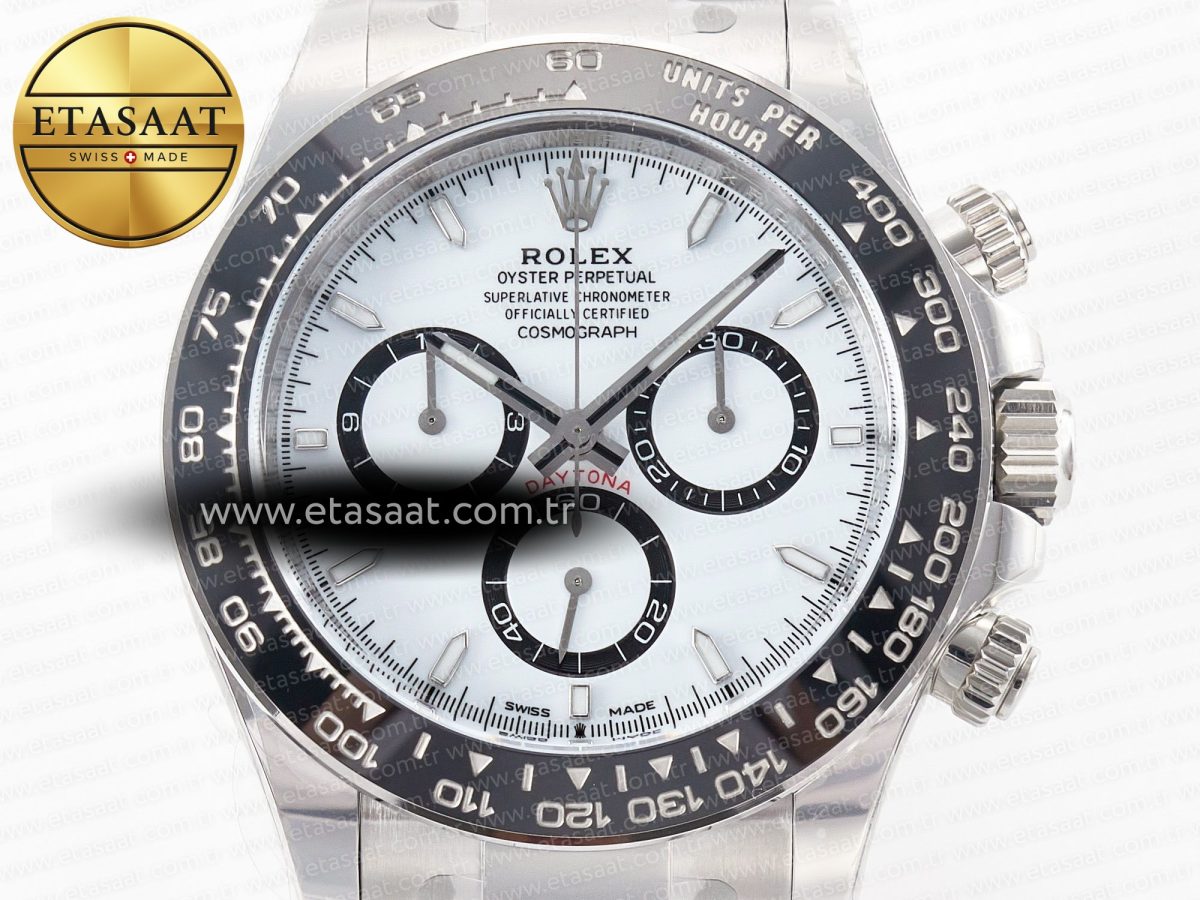 Rolex Daytona 126500 Panda Clean 1:1 Best Edition 904L SS Case and Bracelet White Dial SH4131 - Görsel 4