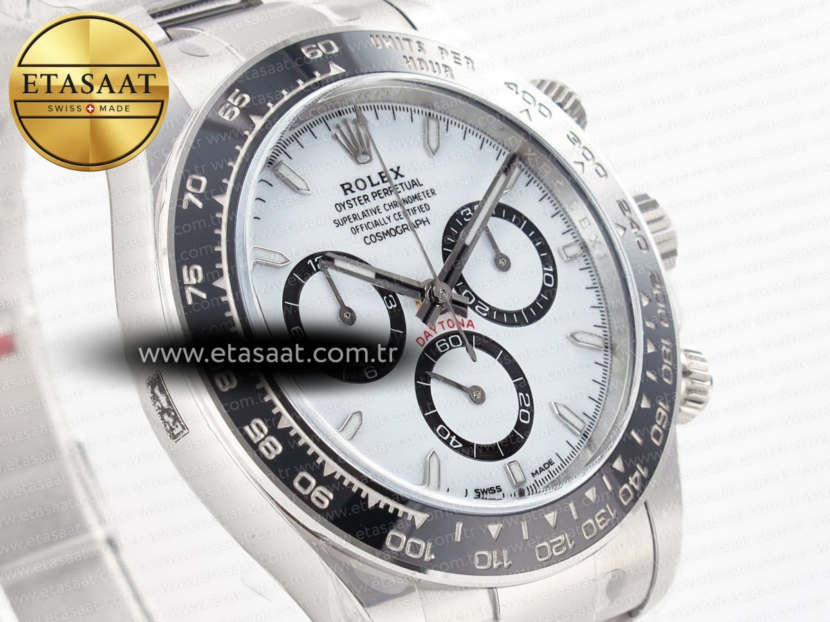 Rolex Daytona 126500 Panda Clean 1:1 Best Edition 904L SS Case and Bracelet White Dial SH4131 - Görsel 5