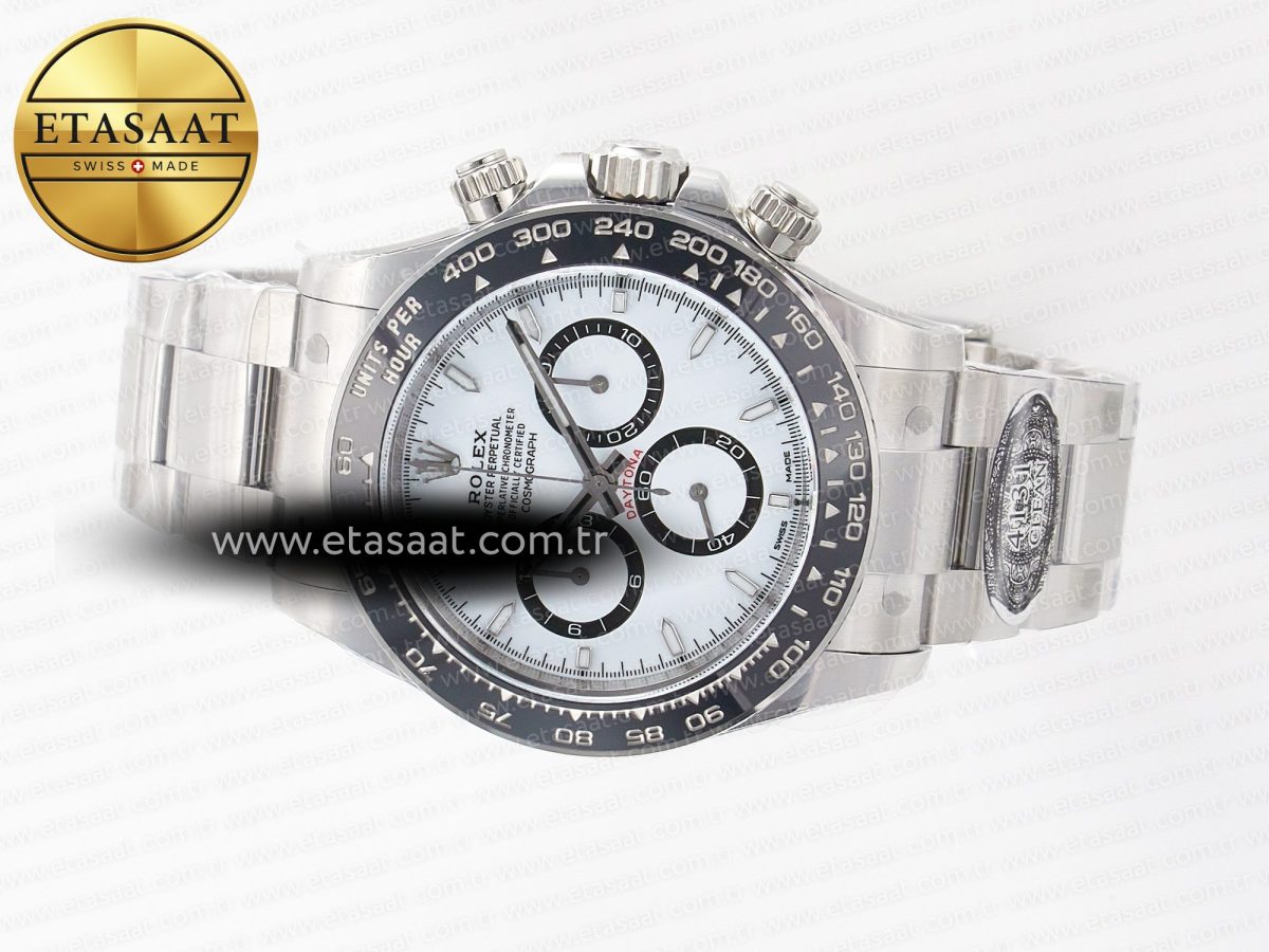 Rolex Daytona 126500 Panda Clean 1:1 Best Edition 904L SS Case and Bracelet White Dial SH4131 - Görsel 7