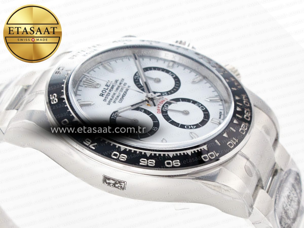 Rolex Daytona 126500 Panda Clean 1:1 Best Edition 904L SS Case and Bracelet White Dial SH4131 - Görsel 8