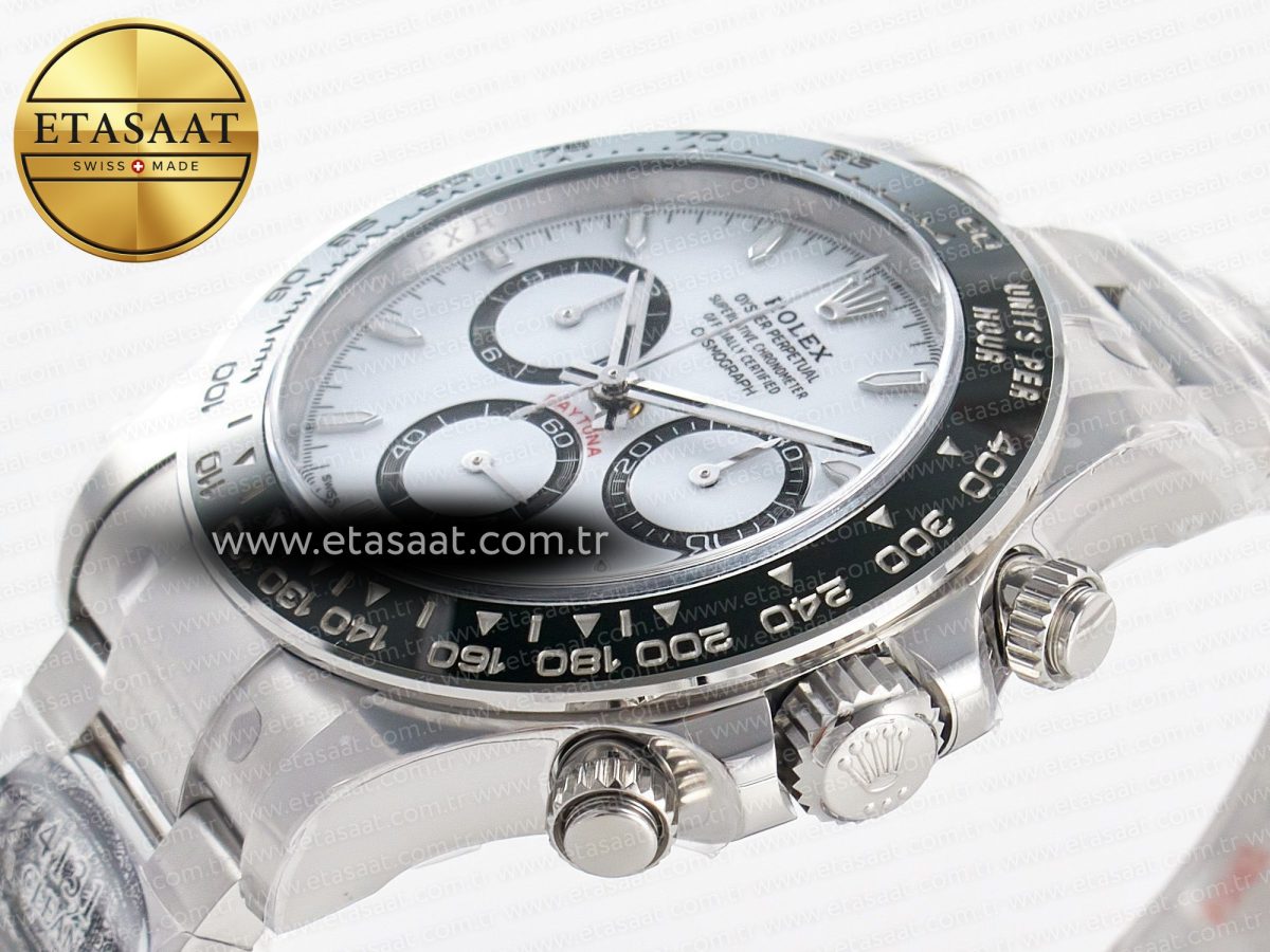 Rolex Daytona 126500 Panda Clean 1:1 Best Edition 904L SS Case and Bracelet White Dial SH4131 - Görsel 9