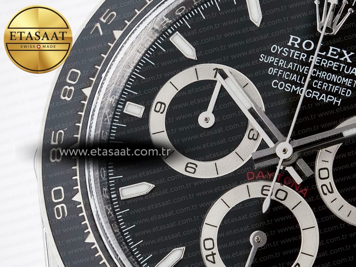 Rolex Daytona 126500 QF 1:1 Best Edition Black Dial on SS Bracelet Strap SH4131 V5 - Görsel 13