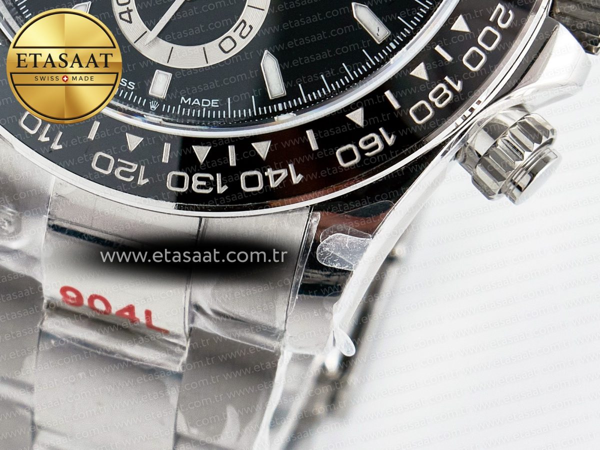 Rolex Daytona 126500 QF 1:1 Best Edition Black Dial on SS Bracelet Strap SH4131 V5 - Görsel 14