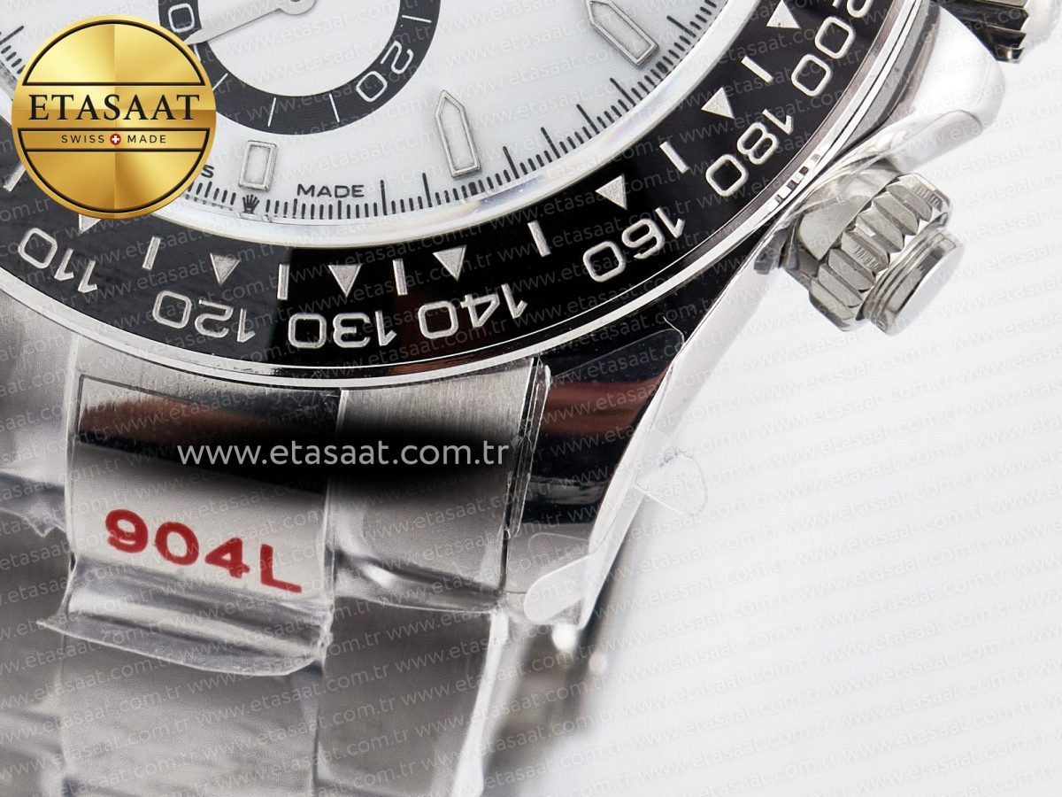 Rolex Daytona 126500 QF 1:1 Best Edition White Dial on SS Bracelet Strap SH4131 V5 - Görsel 14