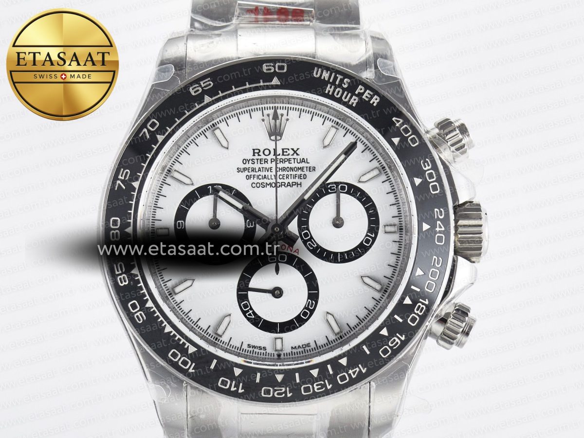 Rolex Daytona 126500 QF 1:1 Best Edition White Dial on SS Bracelet Strap SH4131 V5 - Görsel 4