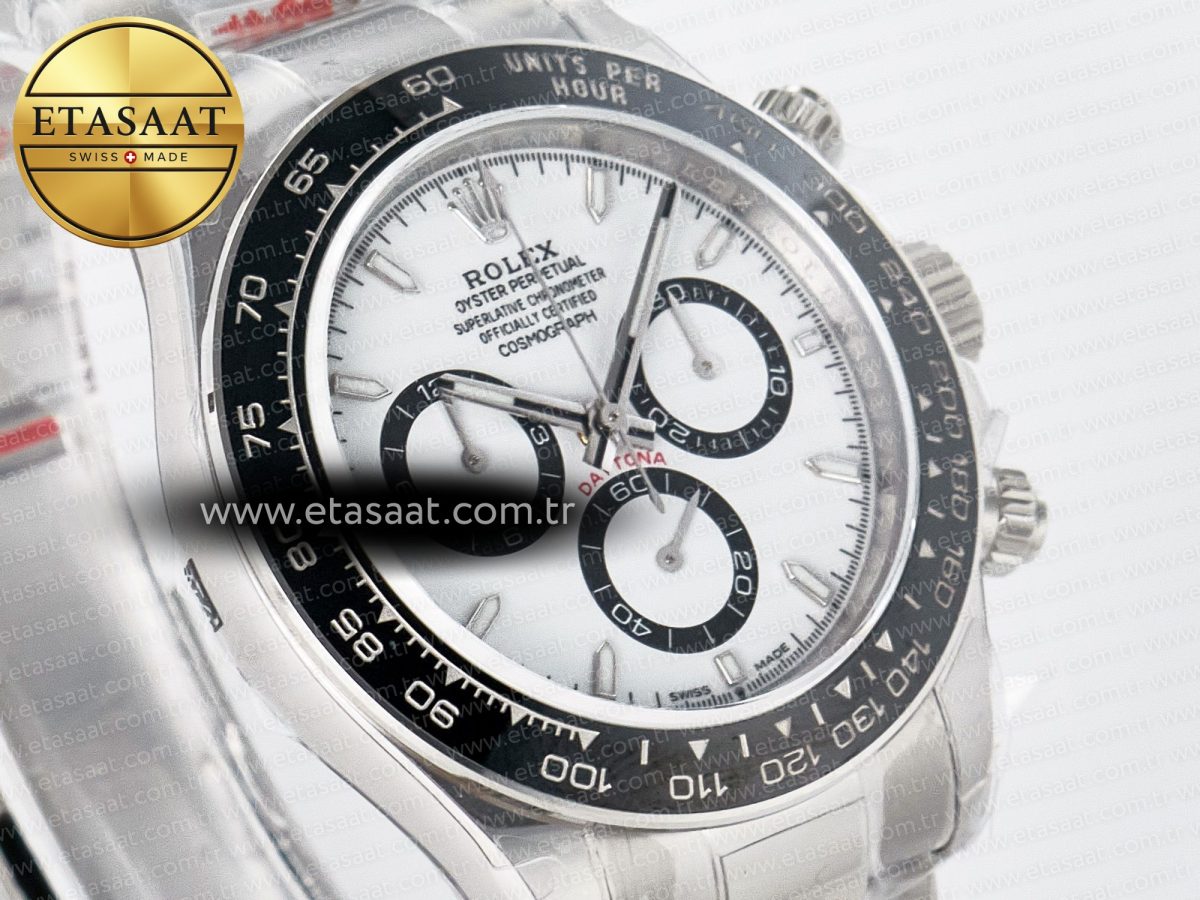 Rolex Daytona 126500 QF 1:1 Best Edition White Dial on SS Bracelet Strap SH4131 V5 - Görsel 5