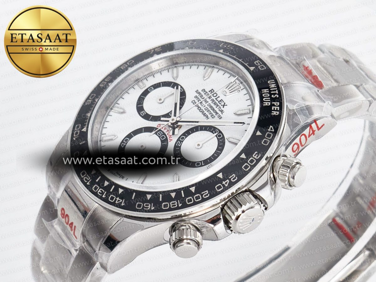 Rolex Daytona 126500 QF 1:1 Best Edition White Dial on SS Bracelet Strap SH4131 V5 - Görsel 6