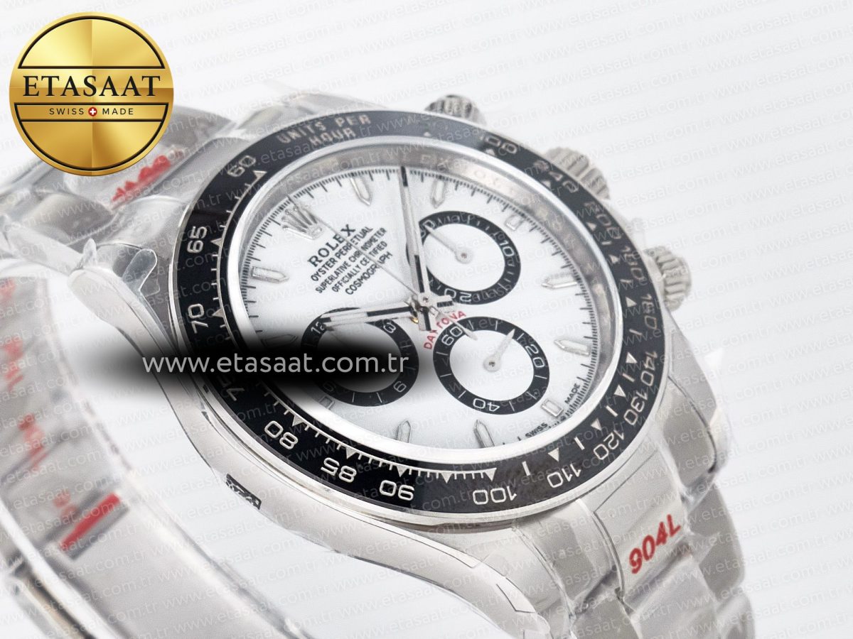 Rolex Daytona 126500 QF 1:1 Best Edition White Dial on SS Bracelet Strap SH4131 V5 - Görsel 7