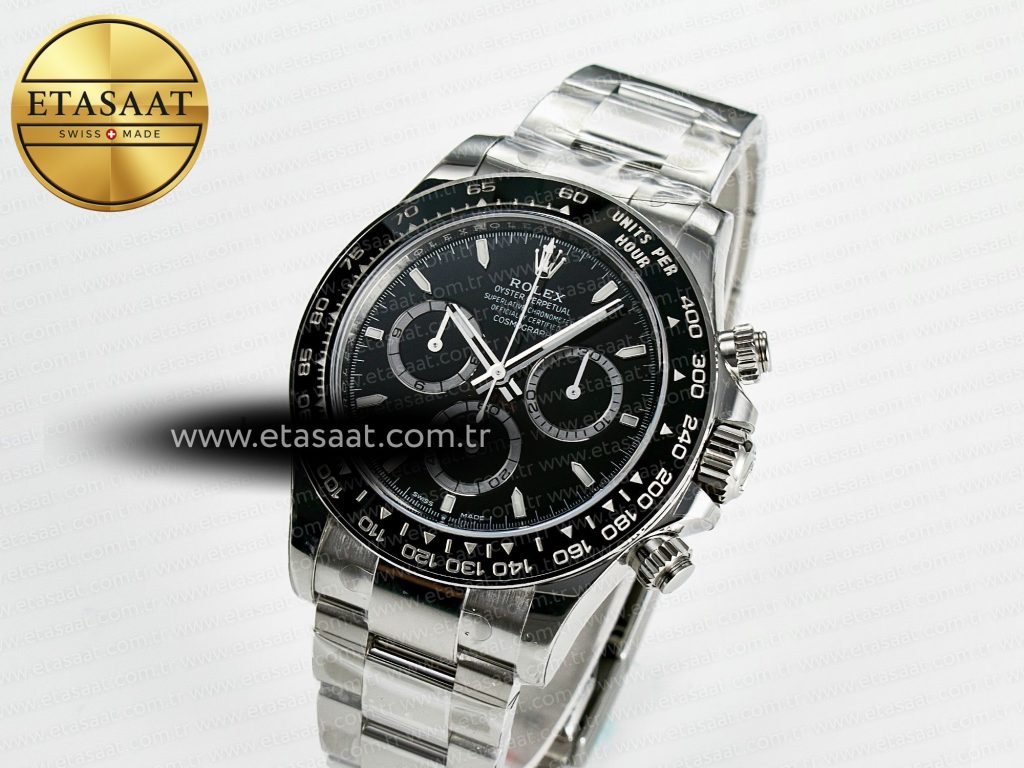 daytona 126500 vsf 11 best edition 904l steel black dial on ss braclet dd41312