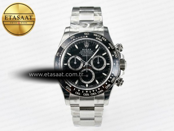 Rolex Daytona 126500 VSF Siyah Kadran Bilezik DD4131 Eta Saat - 1:1 Süper Klon Replika Saat