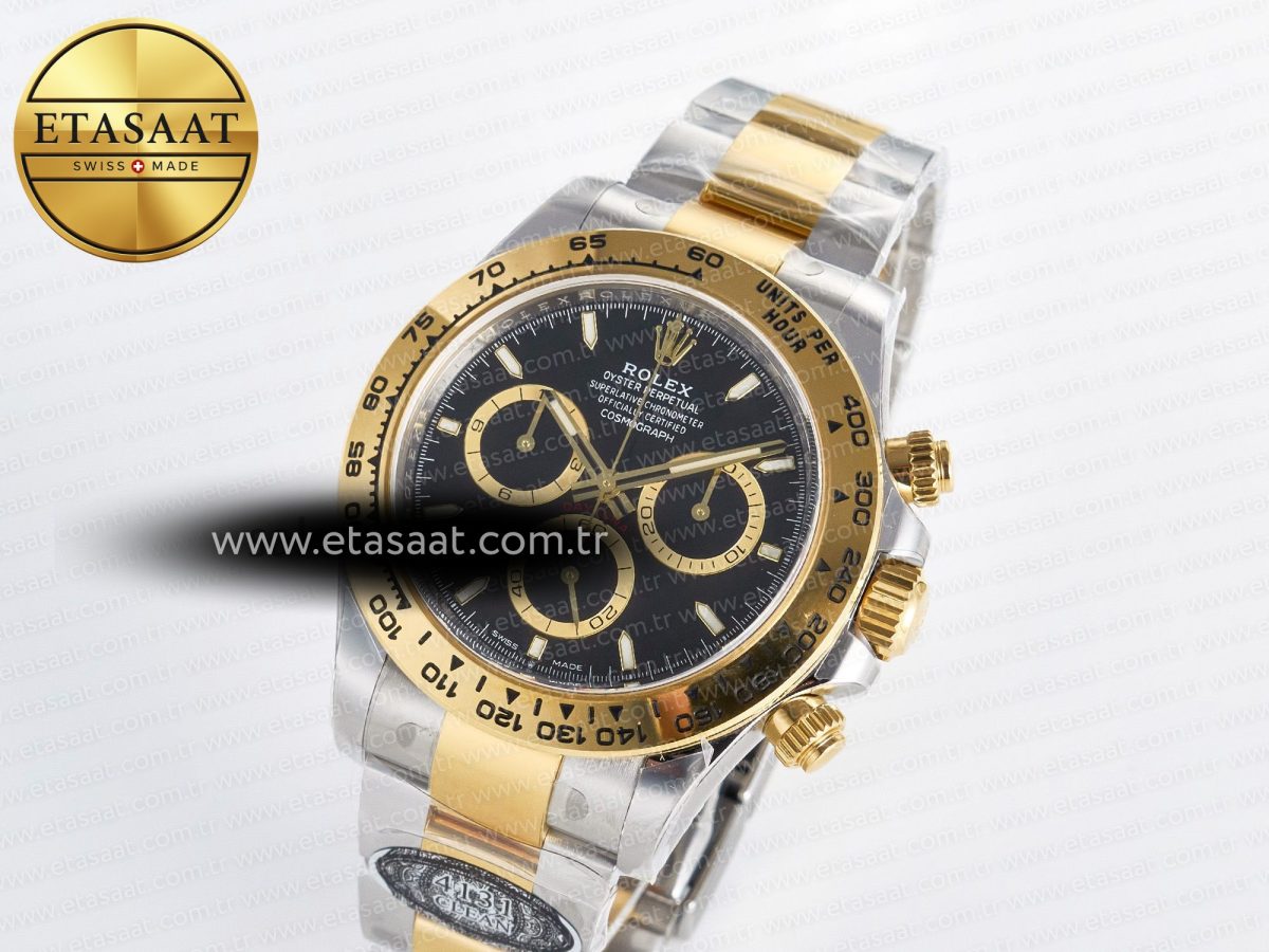 Rolex Daytona 126503 Clean 1:1 Best Edition 904L Black Dial on SS/YG Bracelet Super Clone DD4131 - Görsel 1