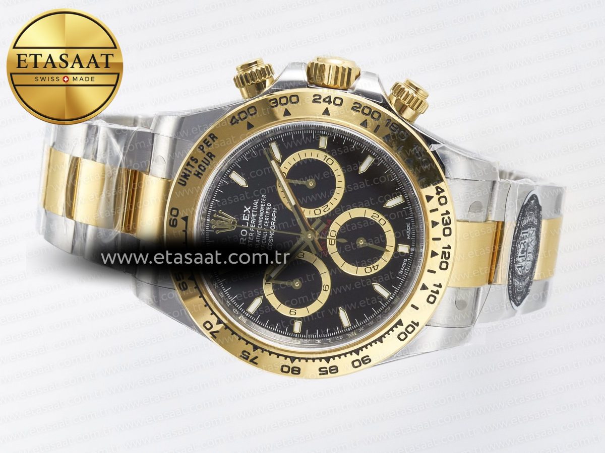 Rolex Daytona 126503 Clean 1:1 Best Edition 904L Black Dial on SS/YG Bracelet Super Clone DD4131 - Görsel 9
