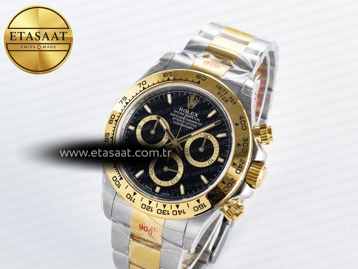 Rolex Daytona 126503 QF 1:1 Best Edition Black Dial on SS/YG Braclet SH4131 V5 - Görsel 1