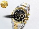 Rolex Daytona 126503 QF 1:1 Best Edition Black Dial on SS/YG Braclet SH4131 V5 - Görsel 2