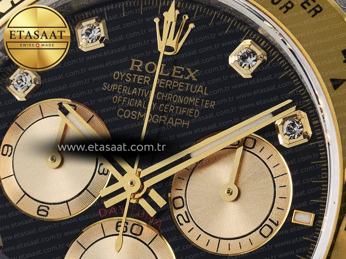 Rolex Daytona 126503 QF 1:1 Best Edition Black/YG Dial on SS/YG Braclet SH4131 V5 - Görsel 10