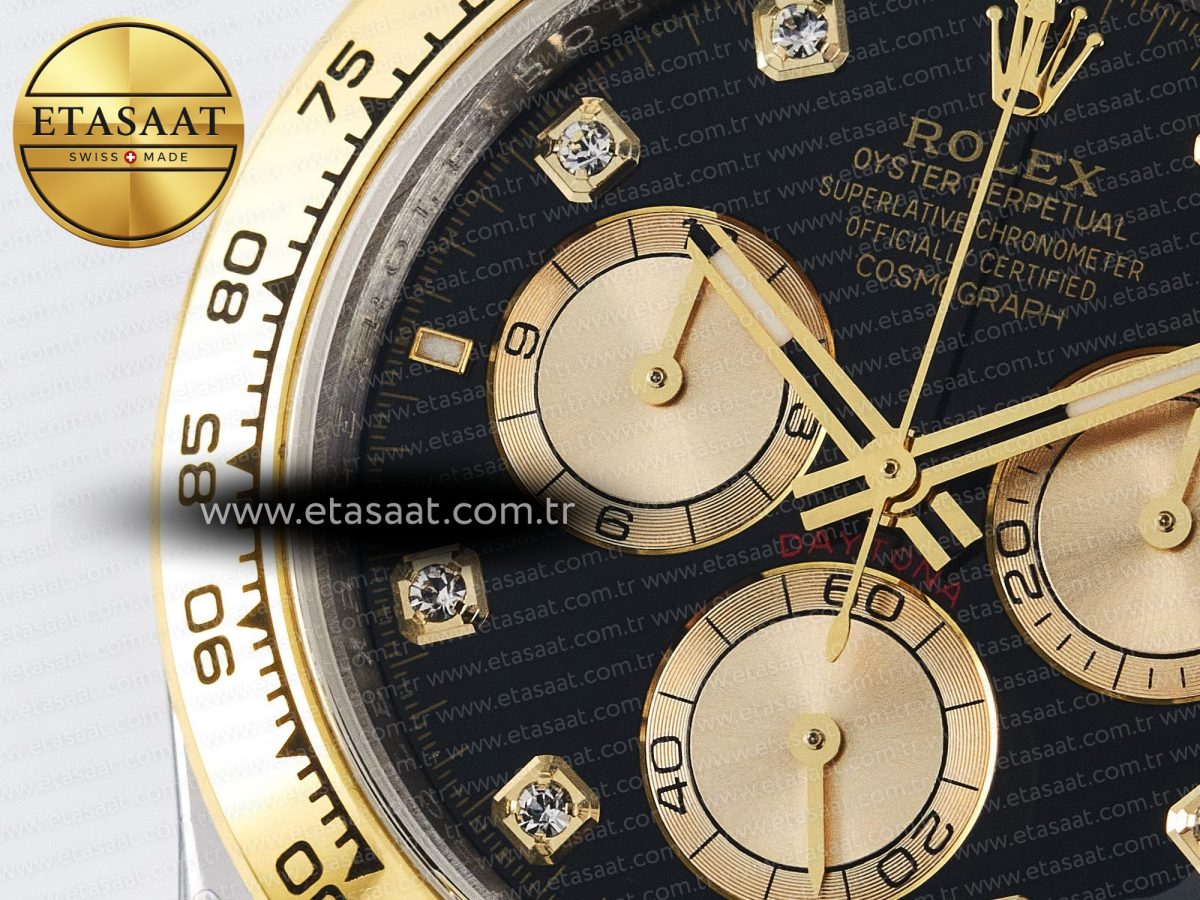 Rolex Daytona 126503 QF 1:1 Best Edition Black/YG Dial on SS/YG Braclet SH4131 V5 - Görsel 13