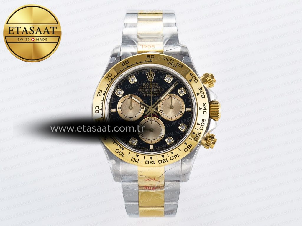 Rolex Daytona 126503 QF Siyah/Altın Kadran SH4131 Eta Saat - Görsel 3 - 1:1 Süper Klon Saat