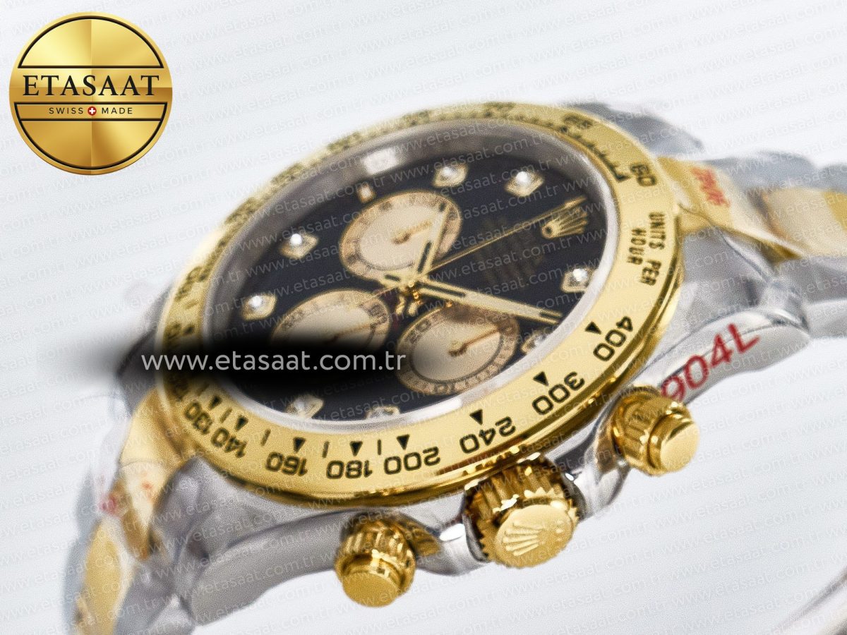 Rolex Daytona 126503 QF 1:1 Best Edition Black/YG Dial on SS/YG Braclet SH4131 V5 - Görsel 6