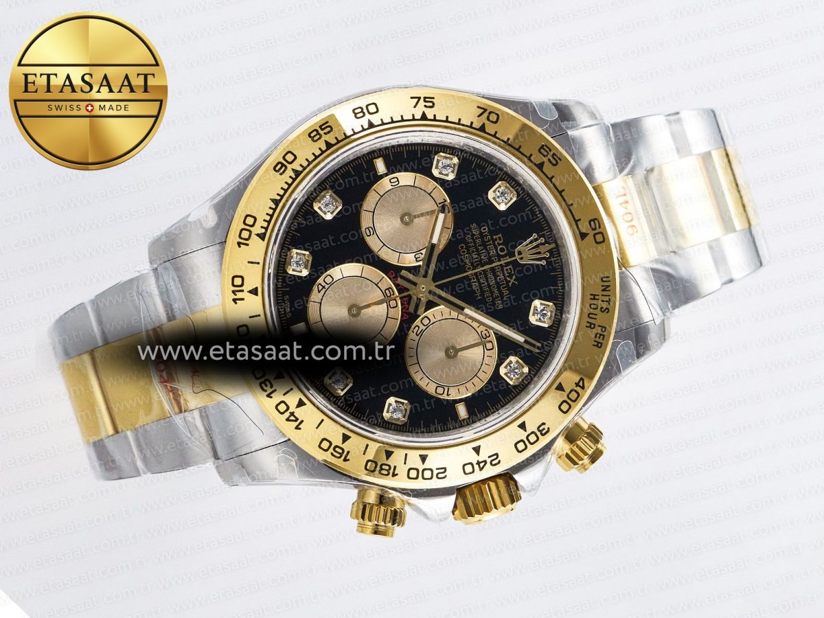 Rolex Daytona 126503 QF 1:1 Best Edition Black/YG Dial on SS/YG Braclet SH4131 V5 - Görsel 8